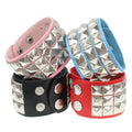 Fashion Bracelets Punk Personality Hip Hop Three Rows Riveted square Fashion Leather Men Bracelet Bangle