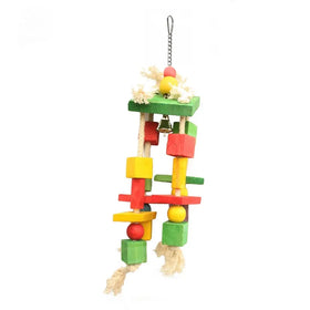 Eco-Friendly Luxury Natural Wood Bird Chew Toy for Small Medium Birds-Parrot Budgie Parakeet & More
