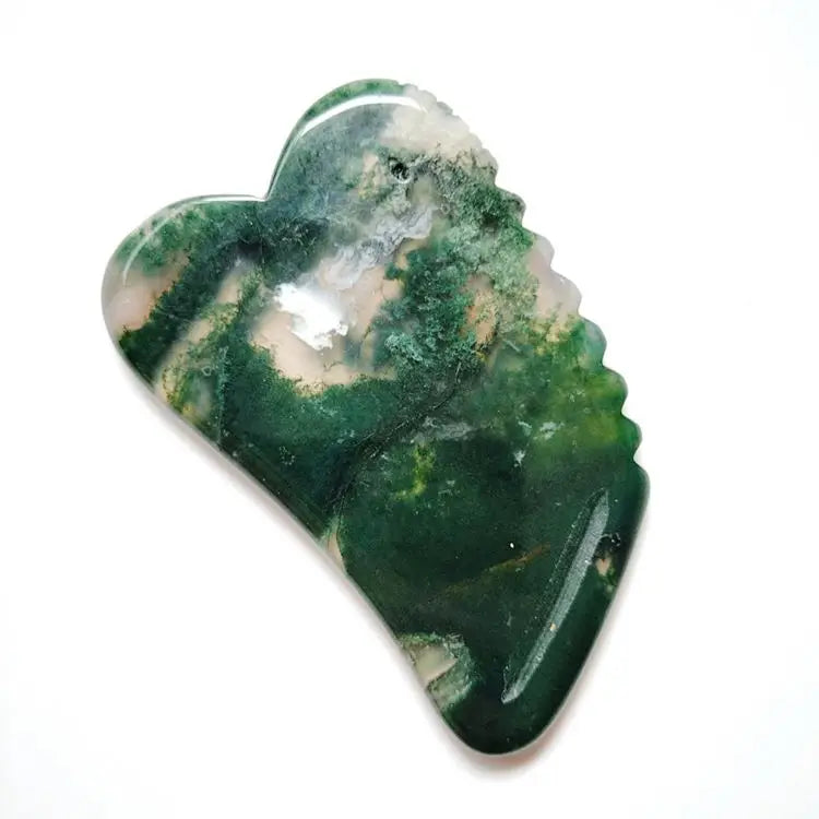 HZ Private Label Custom Pink Indian Agate Massage Tool Natural Jade Stone Massager Facial Custom Shape Gua Sha Board