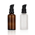 Luxury 5ml 10ml 15ml 30ml 50ml Empty Amber Frosted Glass Serum Bottles Foundation Hair Oil and Cosmetic Packaging with Pump