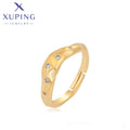 R-493 Xuping Jewelry14K Gold Color  with Diamond Open Ring Free Size Charm Jewelry Exquisite Vintage Style Woman Ring