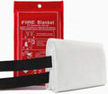 Fire Blankets 1m X 1m Hard Pack 39.7 X 39.7 Inch 100% Fiberglass Fabric CE Certified for Kitchen Fires