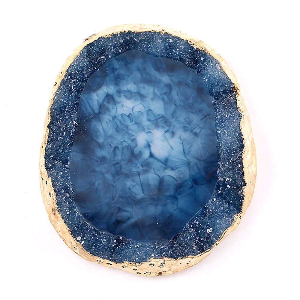 2021 Agate Crystal Resin Nail Color Paint Palette Holder Drawing Nail Art Color Palette for Nail Color Mixing Display