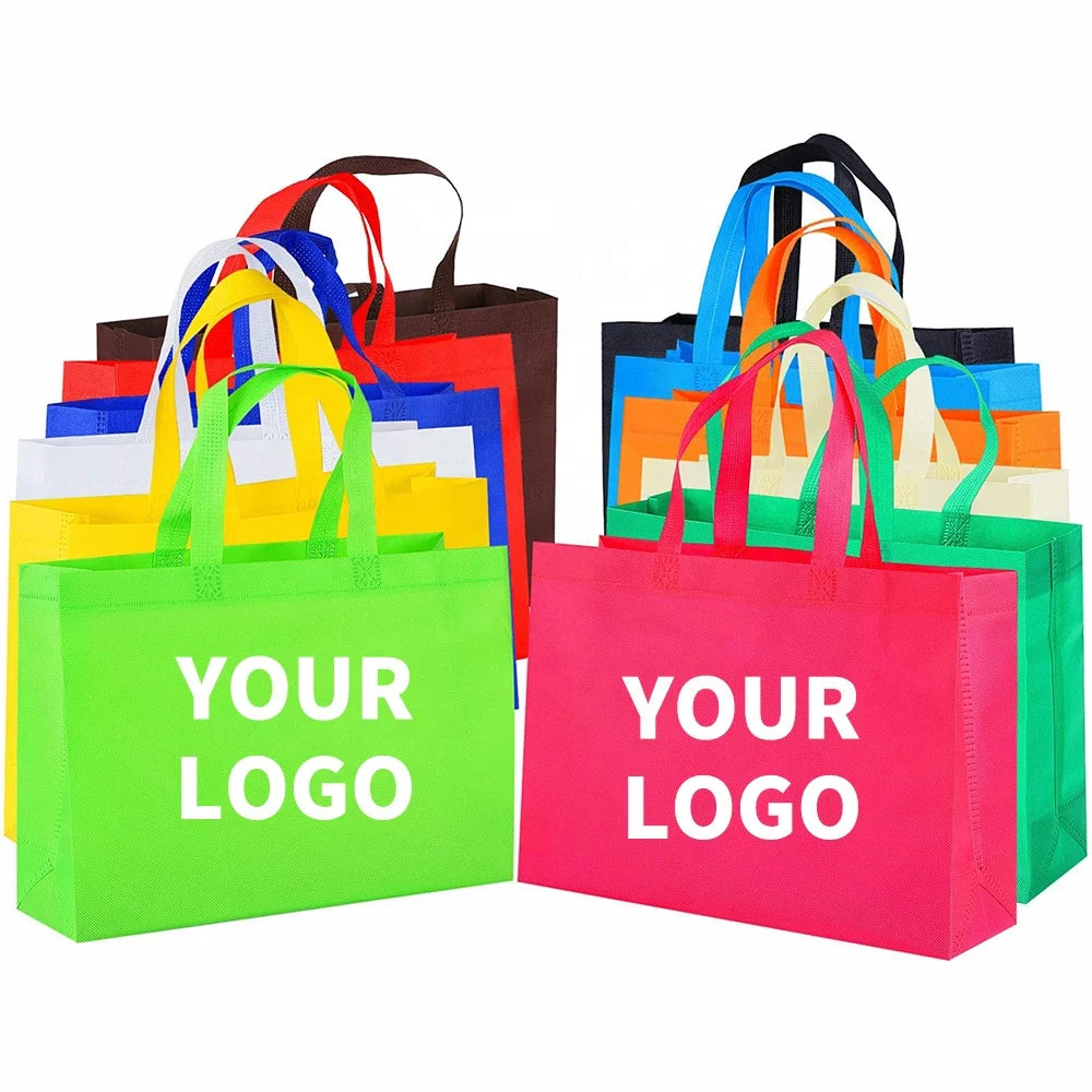 Low Price Custom Logo Size Printing Multi-color Reusable Eco Recyclable Folding Shopping Tote Bag Large Capacity PP Laminated