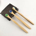 Natural Custom Engraving Logo Charcoal Moso Bamboo Toothbrush