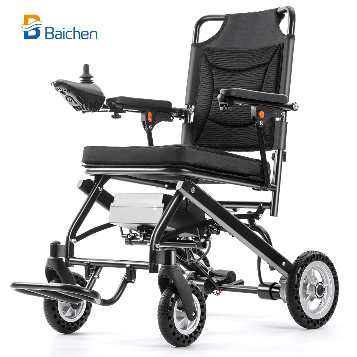 2025 New Beach Outdoor Aluminum Alloy Wheel Chair Portable Ultra Light Foldable Intelligent Electric Wheelchair for Adults