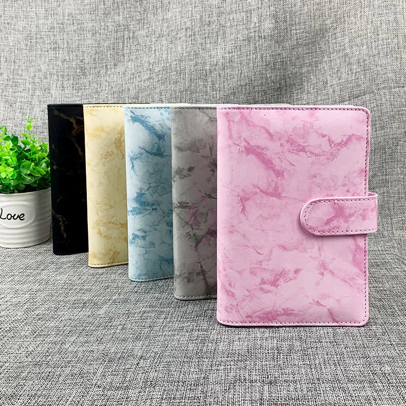 Wholesale Custom Marble A5/A6 Budget Binder Planner Organizer PU Leather Custom Notebook Budget Binder Inserts