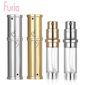 5ml Refillable Perfume Glass Bottle Aluminum Metal Customized Chrome Spray Mini Travel Pocket Size Atomizer Bottom Filling