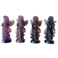 Hot sale natural crystal stone angel statue praying guardian carving purple fluorite angel for healing gift