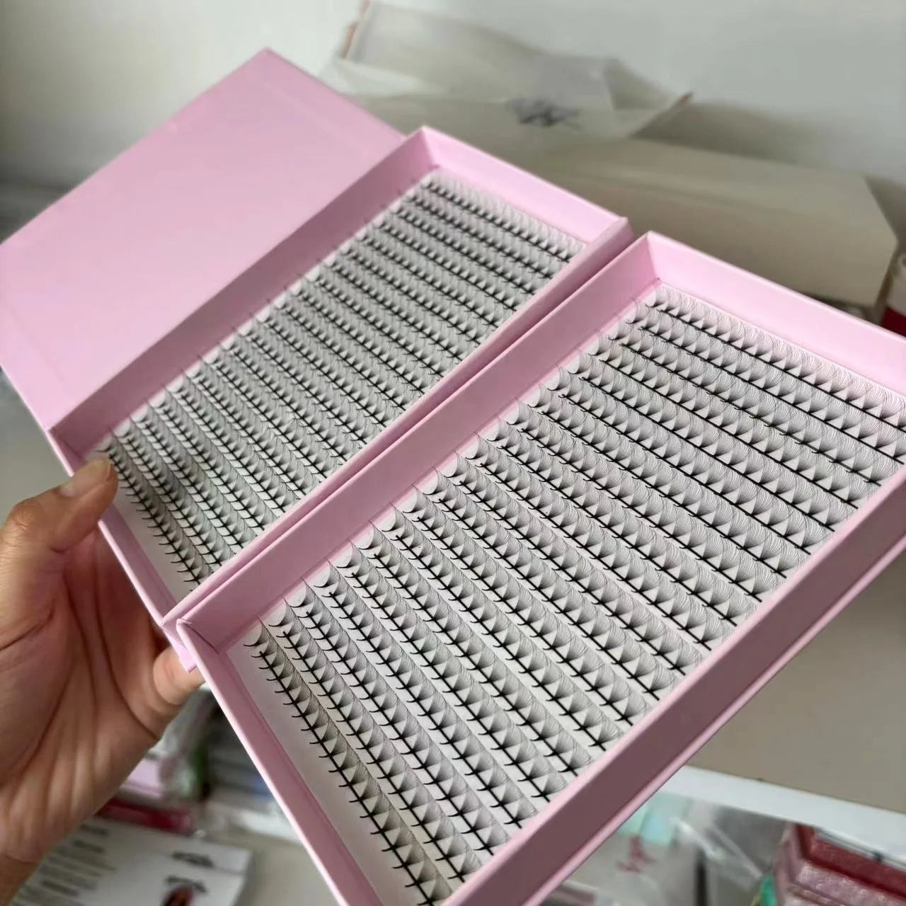 New Handmade Promade Narrow Fans Narrow Premade Fans Long Stem Pointy Base Narrow Eyelash Extension Fans