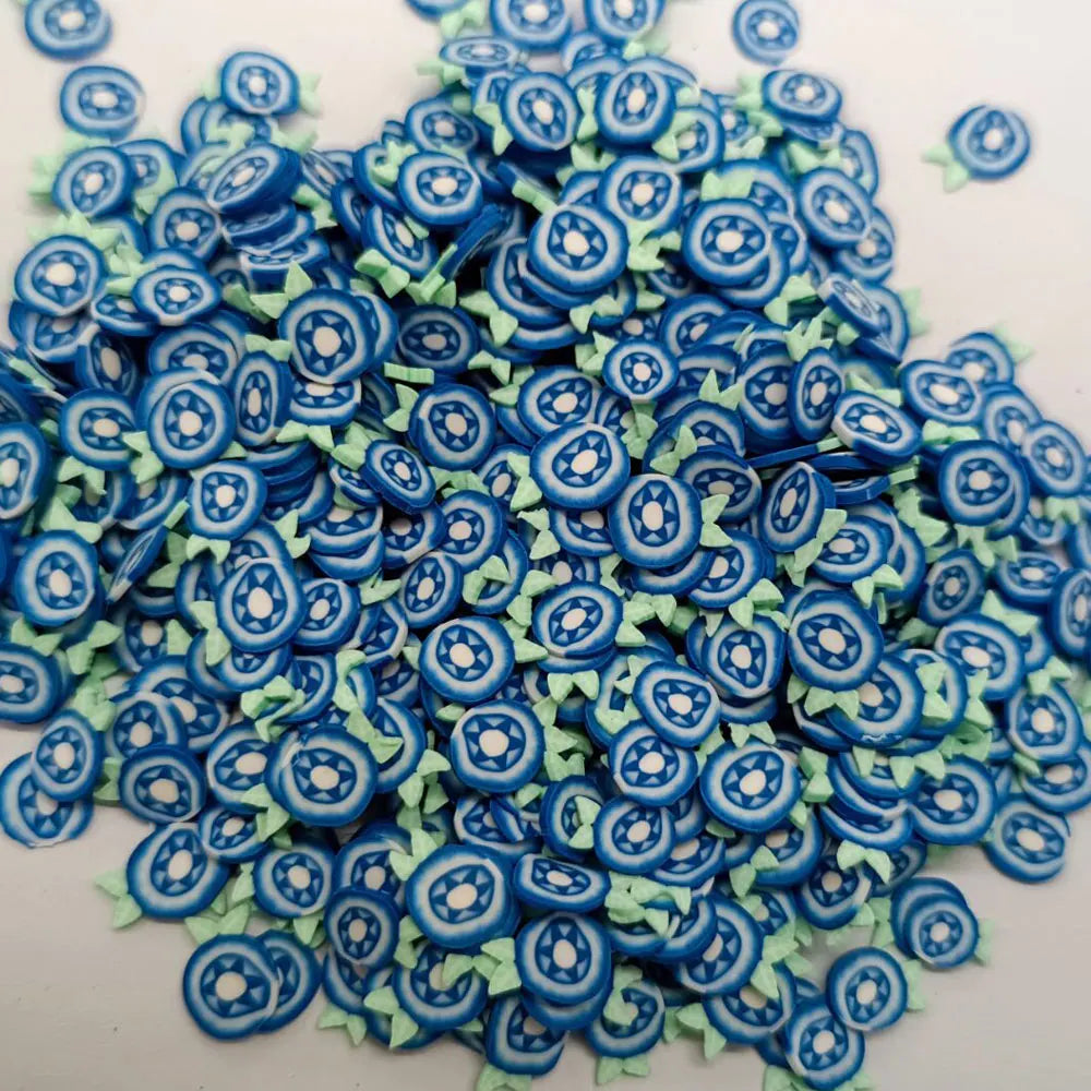 3D Fruit Blueberry Clay Slices Polymer Clay Slime DIY Craft Nail Art Slime Accessories