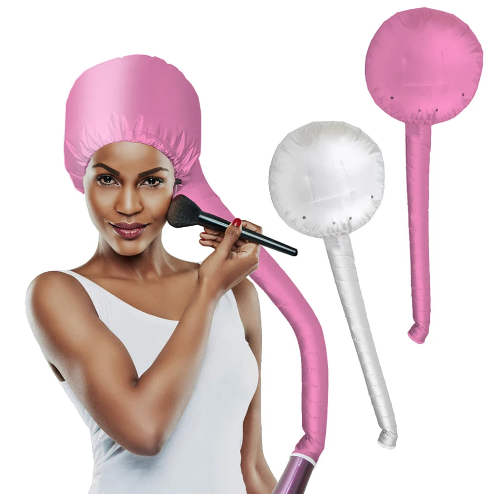 Portable Bonnet Hair Dryer Soft Bonnet Hooded Hair Dryer Attachment for Natural Curly Textured Hair Care DryingStyling