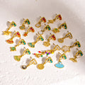 1pcs Vacation Style Shiny Rhinestone Stud Earrings Multi Designs Gold Plated Stainless Steel Studs Statement Earrings