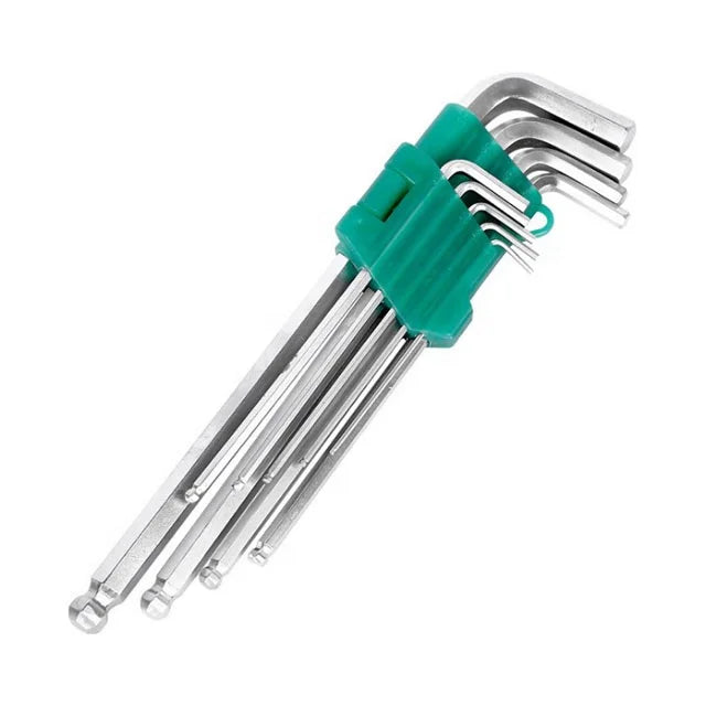 Carbon Steel L-Shaped Hexagon Key 1.5mm-10mm Allen Wrench in Metric for DIY Projects