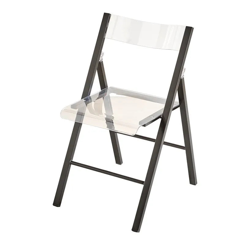 Modern Simple Acrylic Transparent Folding Chair for Home Dining Beverage Store Photography Convenient Storage Folding Chair