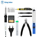Kingsdun Soldering Iron Kit ElectronicsSoldering Iron Kit Electronics 60W 220V Adjustable Temperature Solder Iron Kit