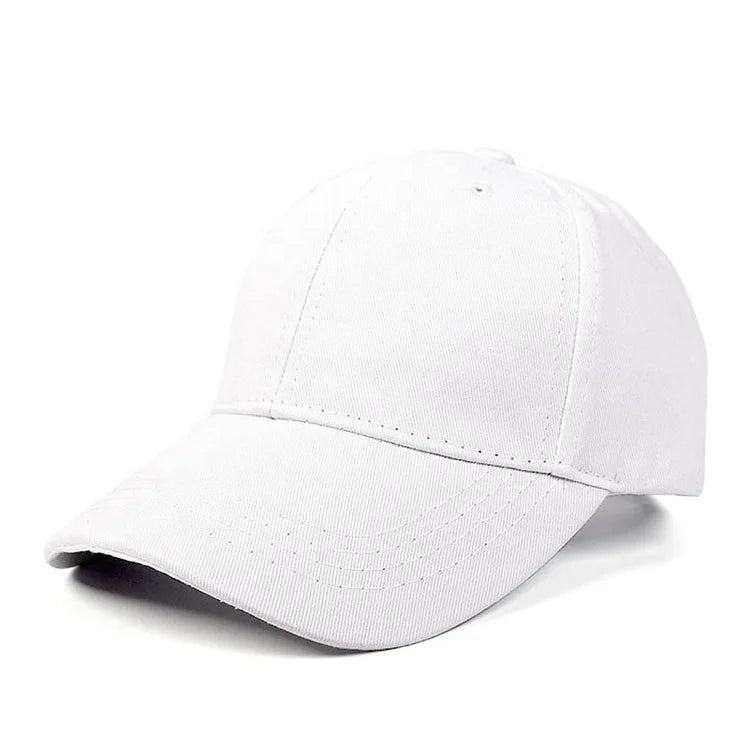 White High Quality Unisex Baseball Hats for Adult Cotton Mid Crown 6 Panel Men Women Trucker Hat for Spring Summer Autumn