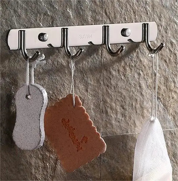 Stainless Steel 304 Durable Multifunctional Coat Hanging Hooks Silver Color Single Hook Screw-in Wall Mount Home Hotel Jelos 033