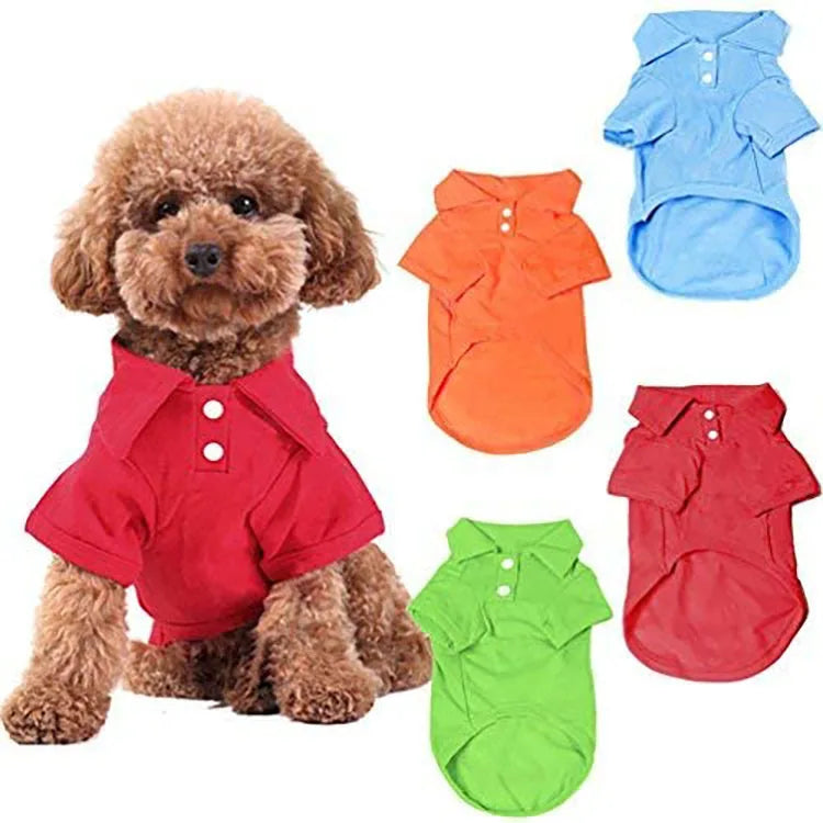 Summer Custom LOGO Pet Dog T-Shirt Puppy Sweatshirt Outfit Apparel Coats for Small Dog Cat Breathable Dog Pet Clothes T Shirts