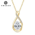 Unique 2.0CT D Color Certified Stone Moissanite 925 Sterling Silver Infinity 7x9mm Oval Ladies Necklace Pendant for Women