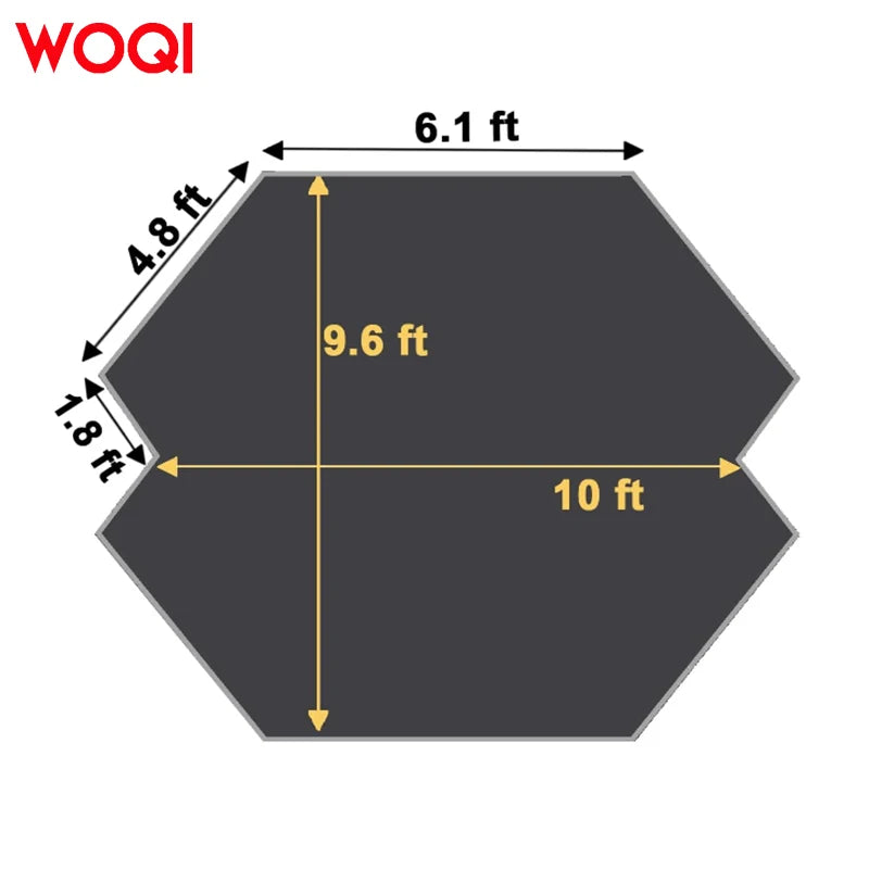 WOQI Large 3m Camping Tarp Multi-Function Hammock Rainfly for 3-4 People Hot Selling Outdoor Rainfly for Hammock Tent