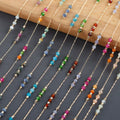 C218 1m/lot 18k Gold-Plated Copper Necklace Rope Chain Natural Gemstone DIY Jewelry Trendy Passes REACH Gift Standard