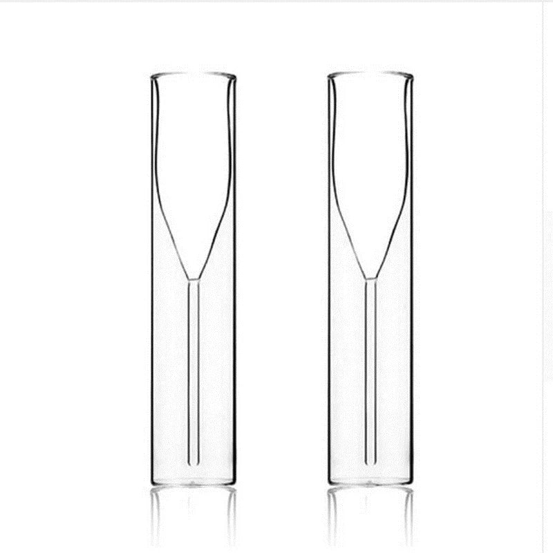 Light Luxury Transparent Double Wall 150ml Wedding for Flute Coupe Tulip Bar Party Cocktail Liqueur Aperitif Sparkling