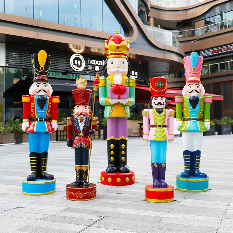 Large 6ft Nutcracker Christmas Ornament Giant Outdoor Event Decoration 180cm Life Size Christmas Nutcracker Soldier Statue