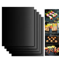 Set of 5 Heat Resistant Non-Stick Fiberglass BBQ Grill Mats Outdoor Friendly Non-Stick BBQ Accessories