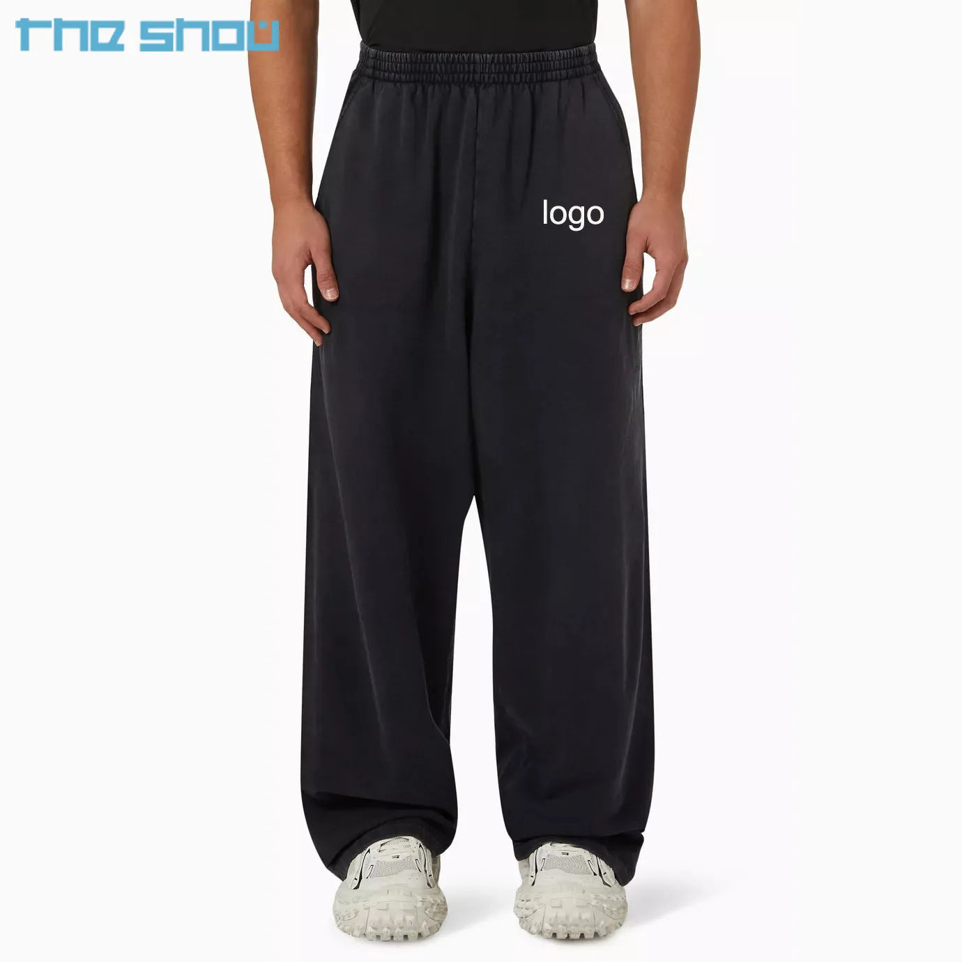 Luxury Blank French Terry Custom Straight Leg Sweatpants Cotton Heavy Weight Fleece Wide Leg Pants Oversized Baggy Sweatpants