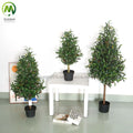Wholesale Supplier Online Nearly Natural Silk Olive Tree Bonsai Artificial Olive Tree in Pot for Home Store Sale