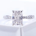 Custom Jewelry MSR-776 Luxury Design Engagement Ring 18K Gold 2ct Radiant Cut Lab Grown Diamond Ring