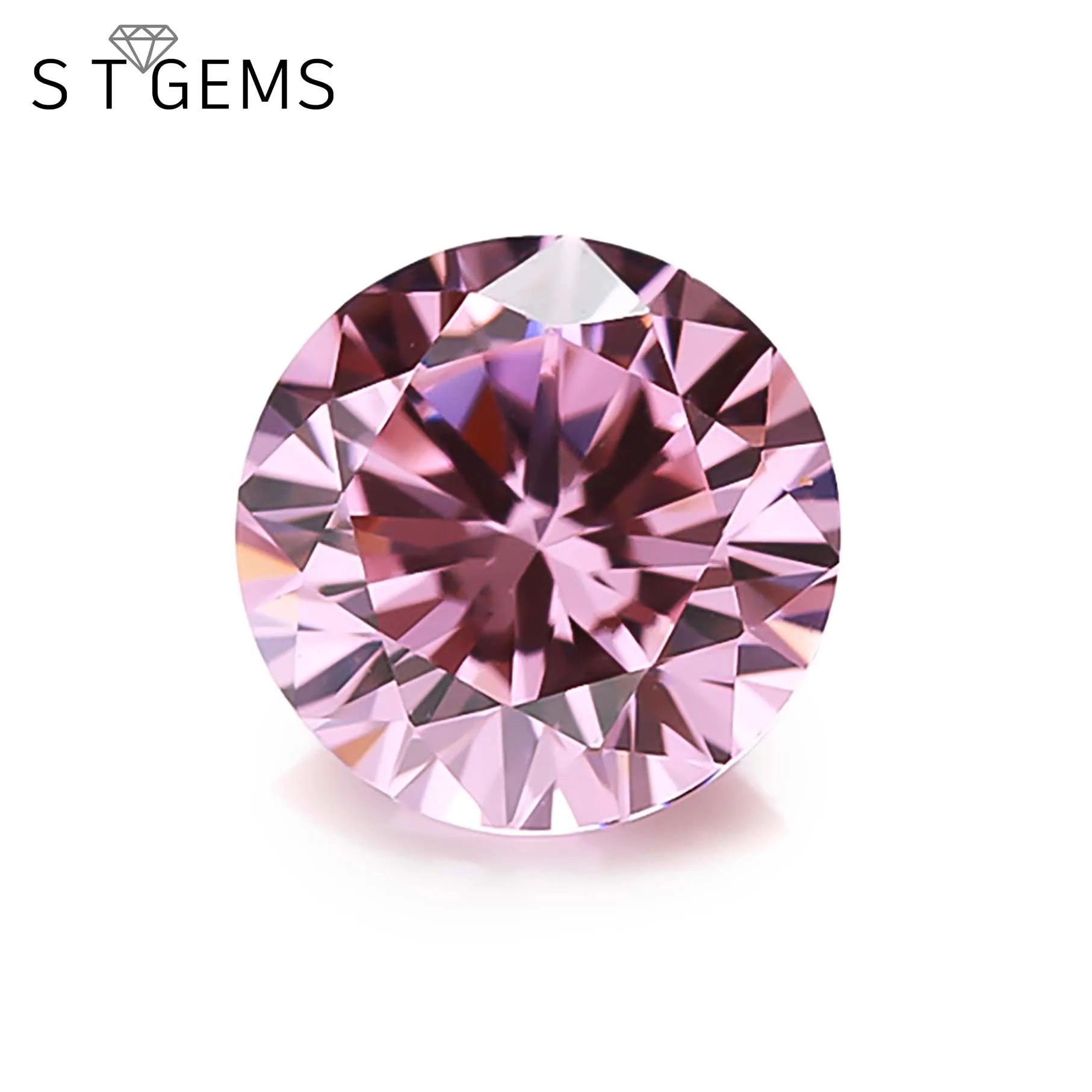 Ready to Ship 1000 Pcs Loose Gemstone Round Cut Pink Cubic Aaa Cubic Zirconia for Jewelry