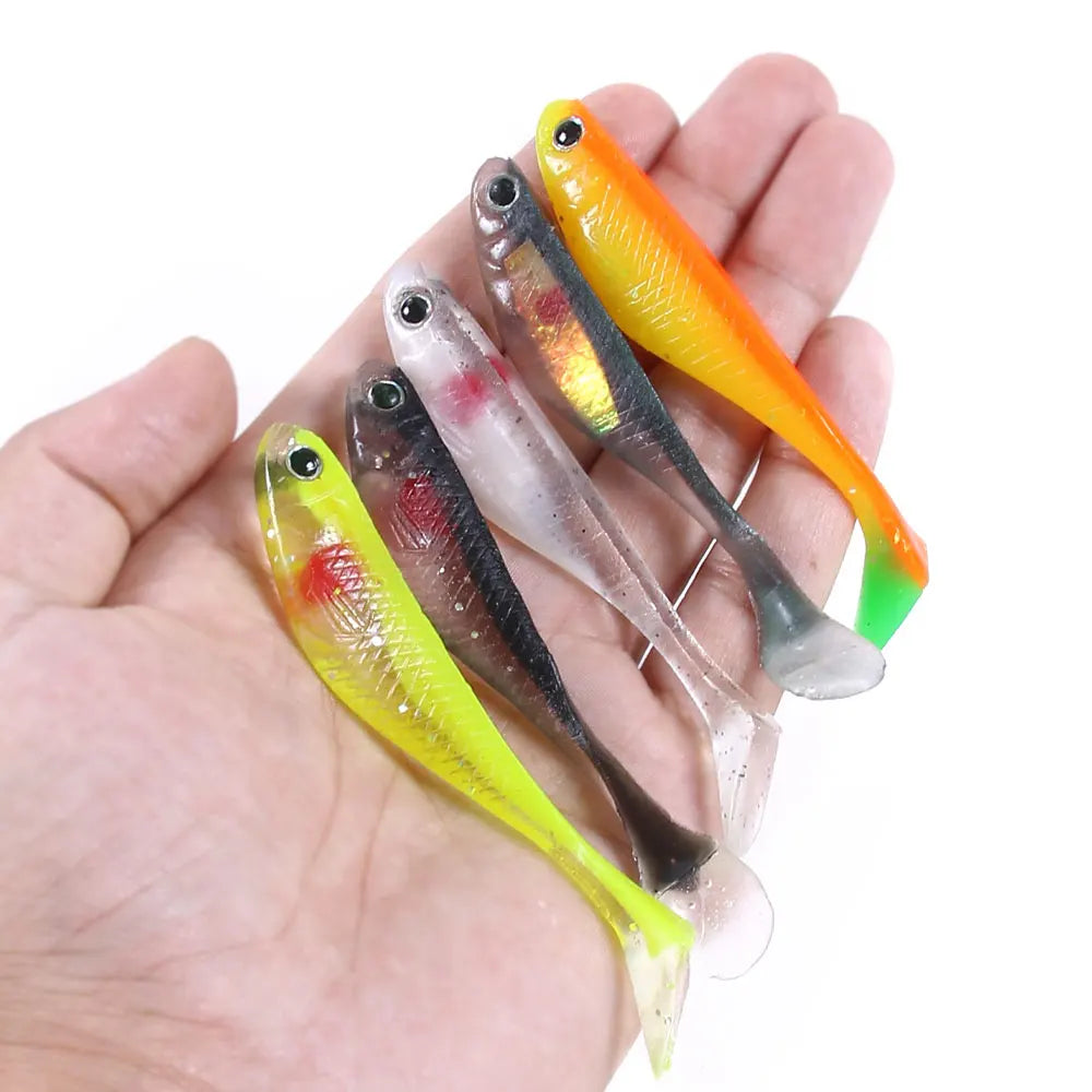 Hengjia Fishing Soft Bait Molds Soft Worm 8.8CM 5G Soft Lure Silicone Tiddler Bait Swimbait Plastic Lure
