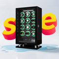 New Year Sale Wood Vertical Gyro Orbit Remote Control Fingerprint 12 Slots Automatic Safe Watch Winder Case Box RGB Light
