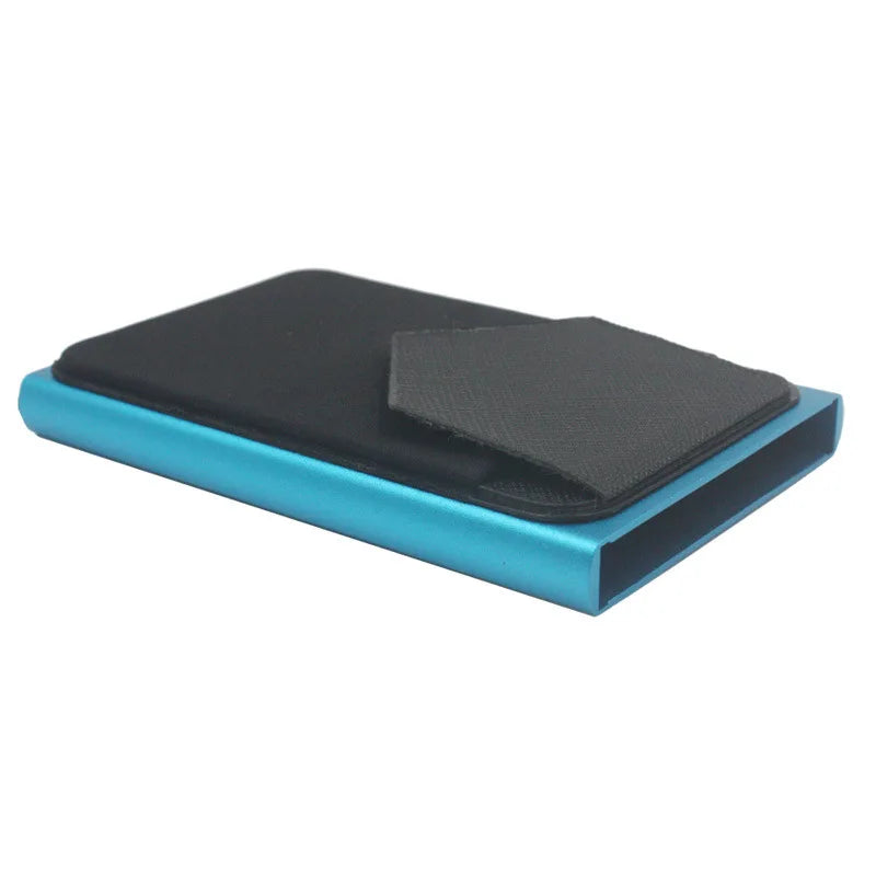 New RFID Blocking Minimalist Slim Metal Wallet Automatic Pop-up Slim Thin ID Card Holder Purse Aluminum Men Wallet