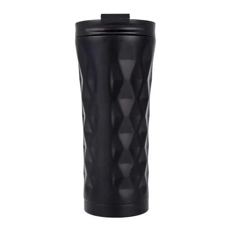 Manufacturer 500 ml Flask Bottle Matt Black Coffee Mug  Stainless Steel Vacuum Insulated Tumbler with Lid
