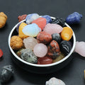 Natural Crystal Hazelnut Acorn Pine Stone Cone Gemstone Creative Carving Fruit Mini Ornament Energy Healing Pendant Collection