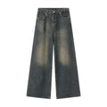 2024 Four Seasons New Product Retro Hong Kong Style Worn Out Loose Leg Floor Dragging Jeans