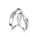 925 Sterling Silver Adjustable Love You Forever Eternity Band Rings Fashion Jewelry for Wedding Engaggement Anniversary Gift