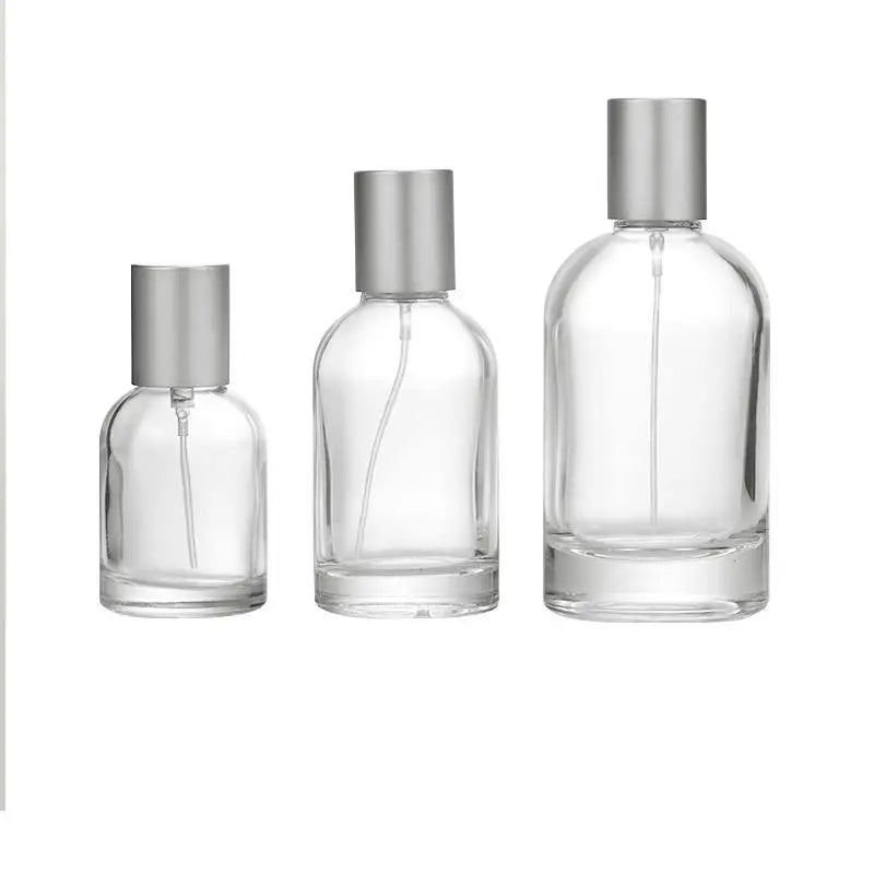 Wholesale Round Empty Clear Fragrance Transparent Perfume Bottle Sliver
