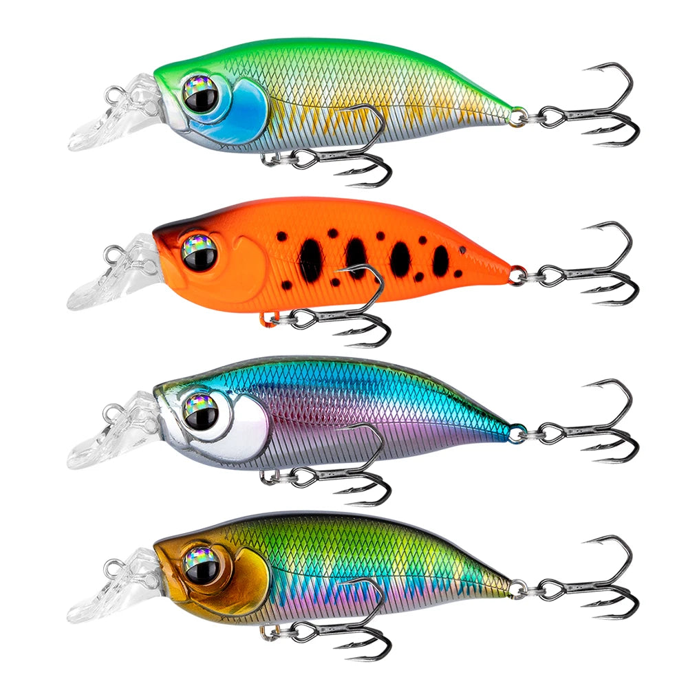 For HONOREAL 57mm 8g Hard ABS Crankbait Fishing Lure for River and Stream Fishing