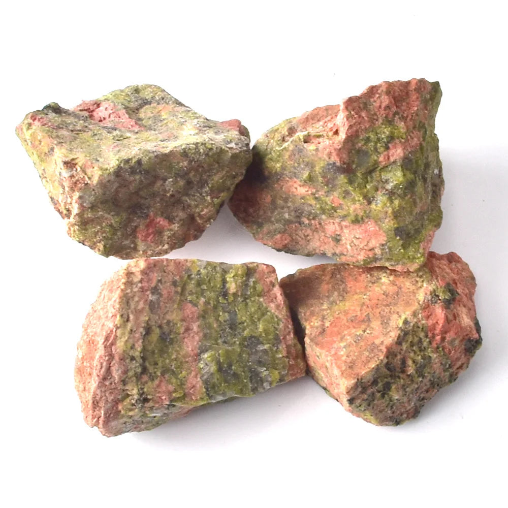 Natural Unakite Rough Crystals Stone Mineral Specimens Healing Quartz Raw Gravel Gemstone