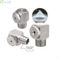 304 Stainless Steel 90Â° Elbow Hollow Cone Spray Nozzle Atomizing Cleaning Nozzle for Dust Removal & Cleaning