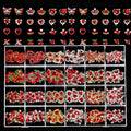 Luxury Pro Big Rhinestone Designer Butterfly Heart Decoration Nail Charm False Metal Nail Decoration Wholesale