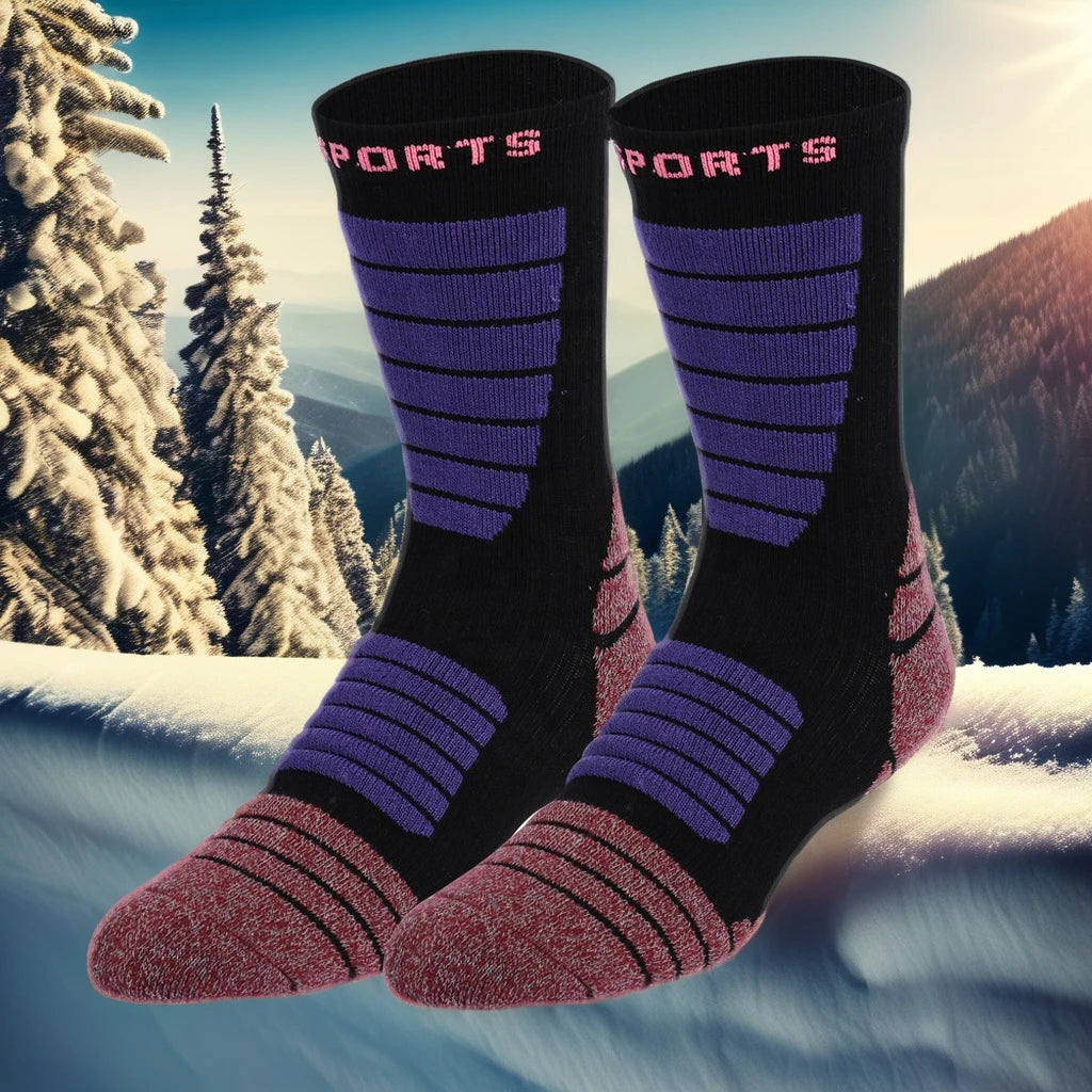 Custom Wool Socks Heavy Towel Ski Socks Cross Border Hiking Socks for Winter