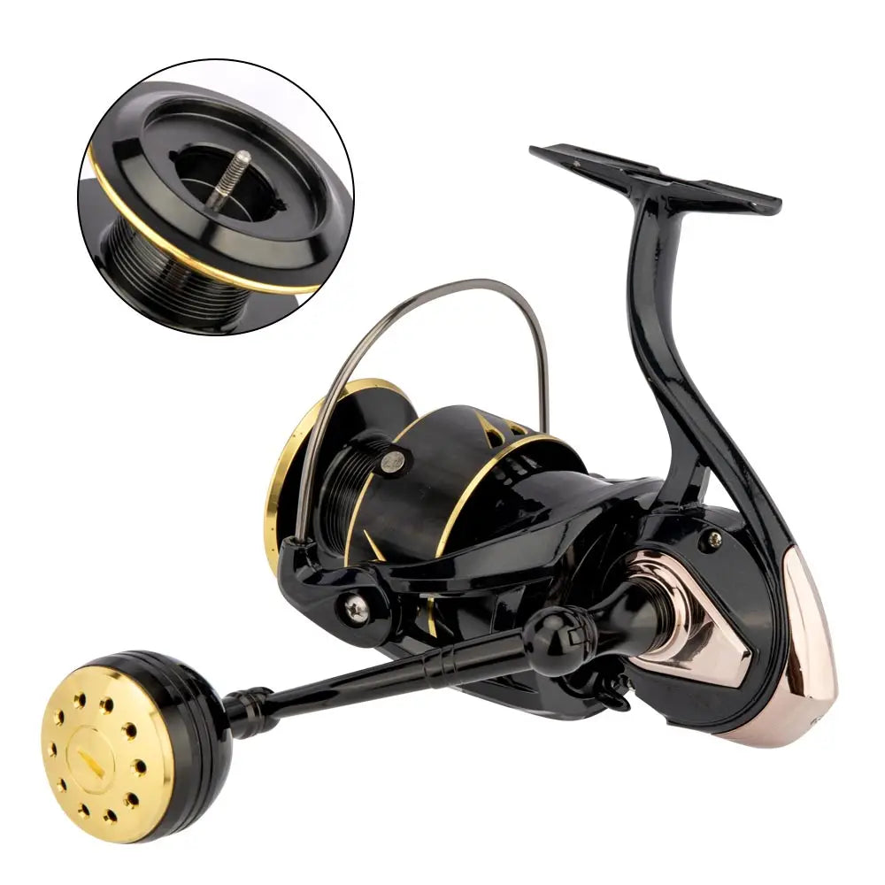 HONOREAL Big Size Deep Salt Water Fishing Reel Aluminum 30kg with Power Handle