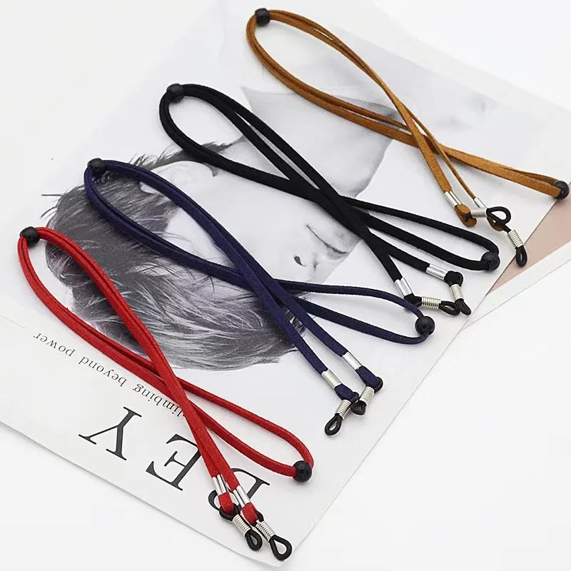 Elegant PU Leather Eyeglass Sunglass Strap Chain Retainer for Men Women