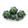 Custom Dice Liquid Core Dice D20 RPG Sharp Edge Green Resin D20 Polyhedral Custom Dragon Eye 50mm Dice