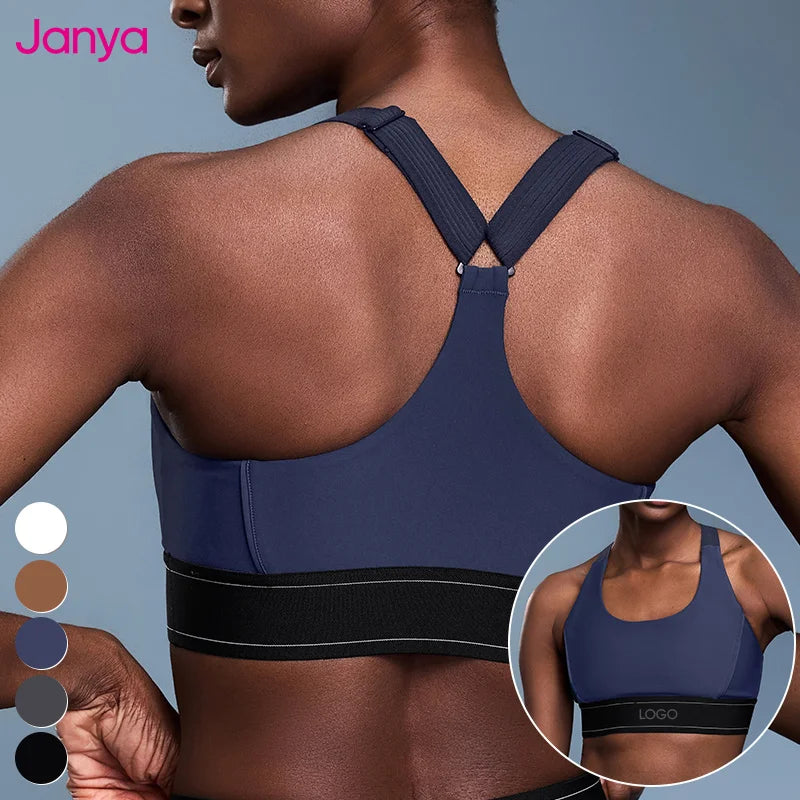 Women's High-Impact Fitness Sports Bra Top Shockproof Gym Outdoor Training Running Wear Adjustable Shoulder Plus Size Spandex